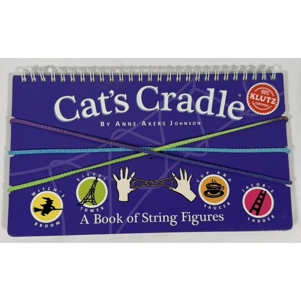 Klutz Cat's Cradle Book Kids Purple String Figures Activity Guide 57536